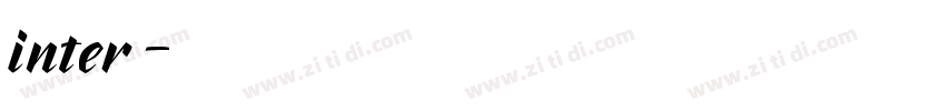 inter 粗体字体转换